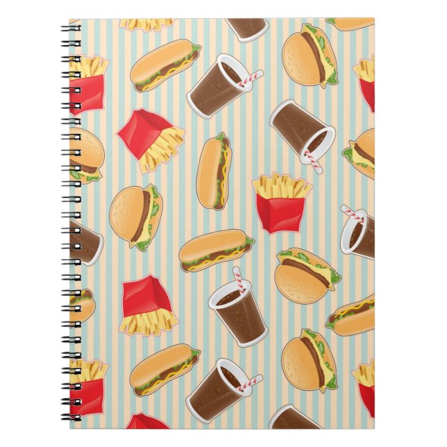 Cuaderno Patrón de comida rápida 2 (Frente)