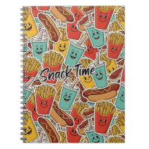 Patrón de comida rápida-tiempo de snack 
