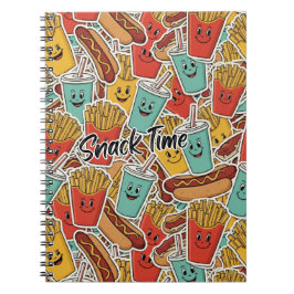 Cuaderno Patrón de comida rápida-tiempo de snack 