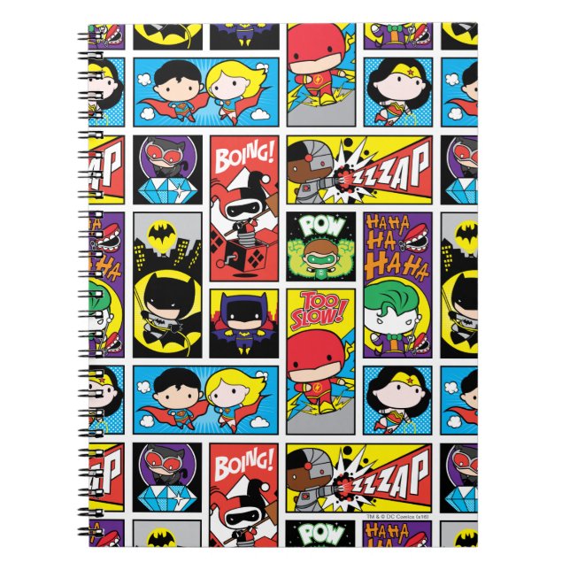 Cuaderno Patrón de compilación de la Liga de Justicia Chibi (Frente)