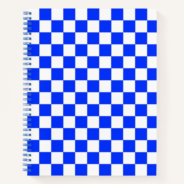 Cuaderno Patrón de comprobación de blanco azul (Anverso)
