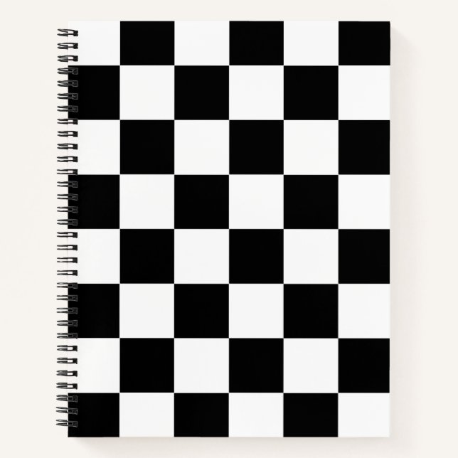 Cuaderno Patrón de comprobación de blanco negro (Anverso)