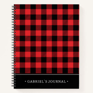 Cuaderno Patrón de comprobación de búfalo de la hincha roja