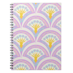 Cuaderno patrón de concha de colores pastel