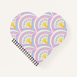 Cuaderno patrón de concha de colores pastel