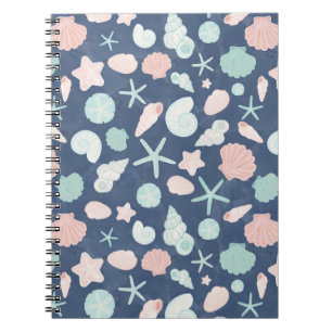 Cuaderno patrón de conchas marinas