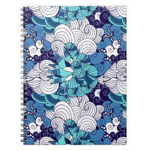 Cuaderno Patrón de conchas marinas fundidas