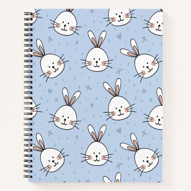 Cuaderno Patrón de conejo adorable (Anverso)