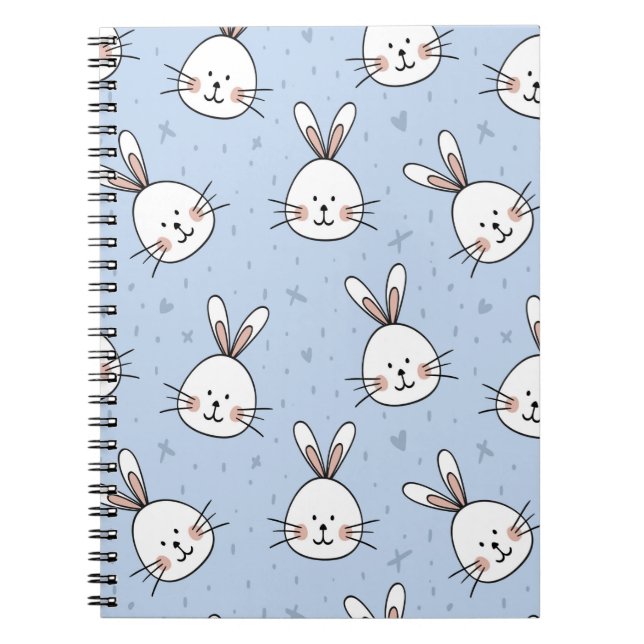 Cuaderno Patrón de conejo adorable (Frente)
