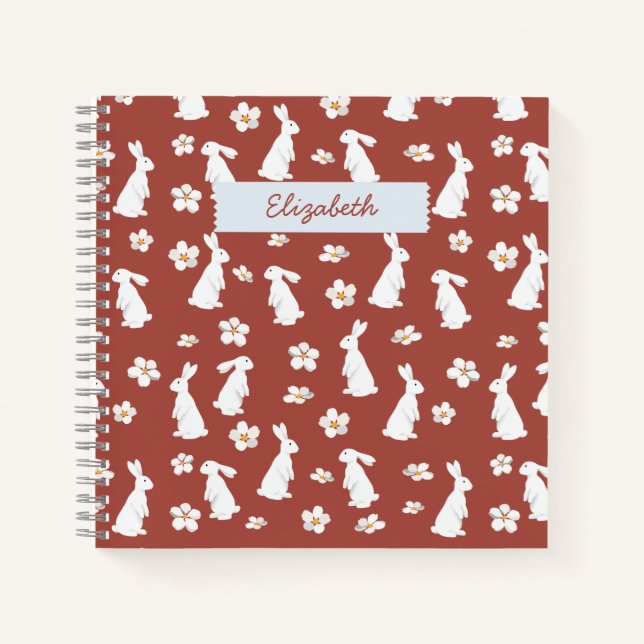 Cuaderno Patrón de conejo de Año Nuevo chino (Anverso)