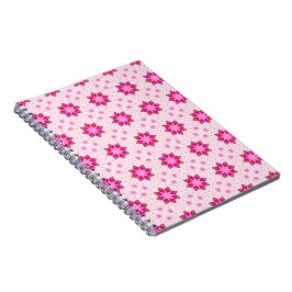 Cuaderno patrón de confeti de flor de pétalo