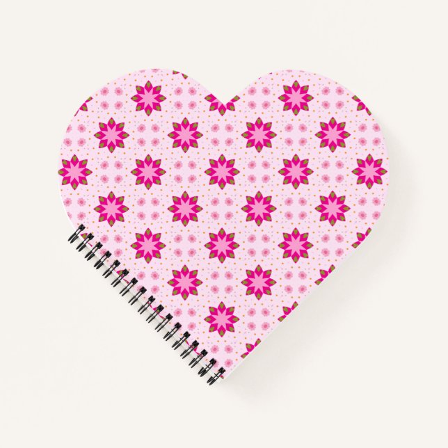 Cuaderno Patrón de confeti de flor de pétalo  (Anverso)
