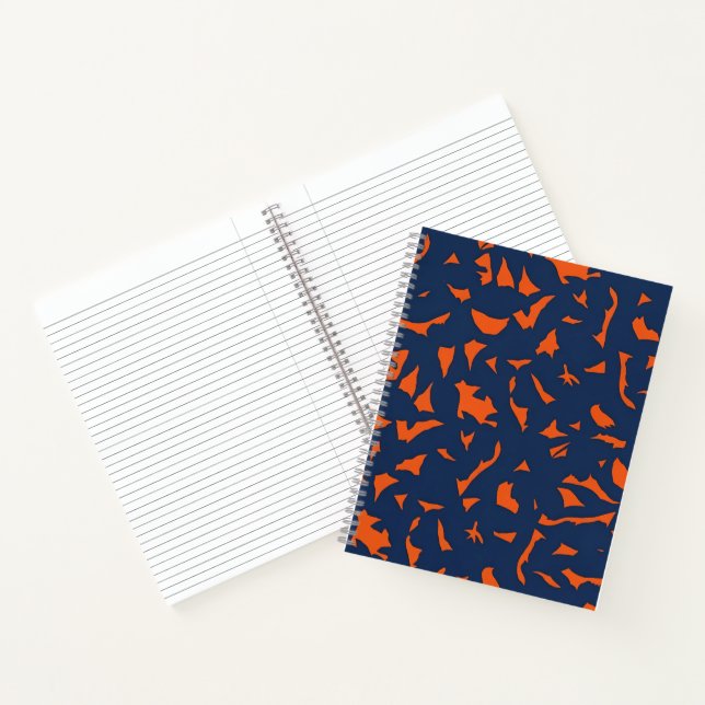 Cuaderno Patrón de confeti de Terrazzo de moda - Azul marin (Interior)