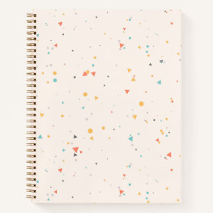 Cuaderno Patrón de confetti de puntos y triángulos