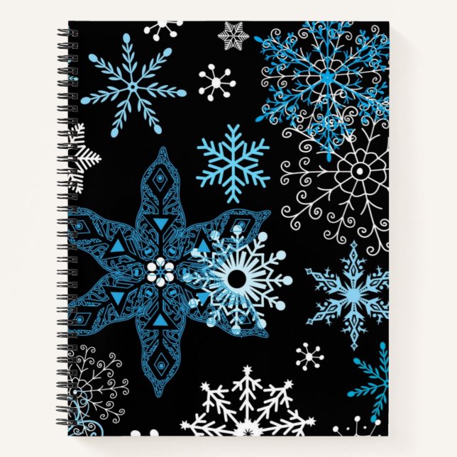 Cuaderno Patrón de copo de nieve (Anverso)