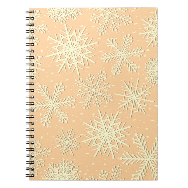 Cuaderno Patrón de copo de nieve (Frente)
