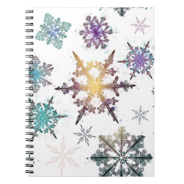 Cuaderno Patrón de copo de nieve (Frente)