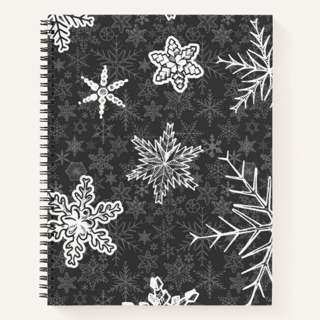 Cuaderno Patrón de copo de nieve (Anverso)