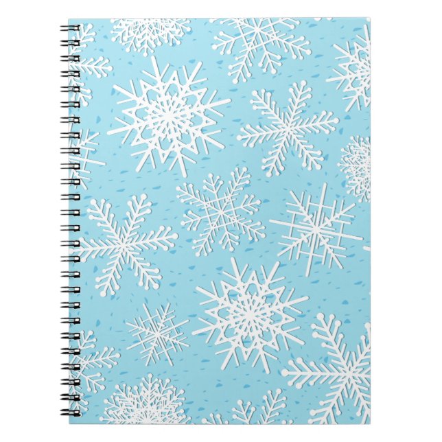 Cuaderno Patrón de copo de nieve (Frente)