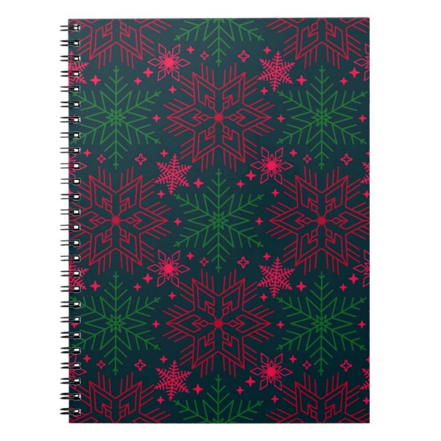 Cuaderno Patrón de copo de nieve (Frente)