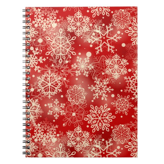 Cuaderno Patrón de copos de nieve (Frente)