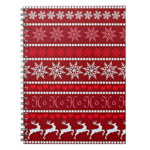 Cuaderno Patrón de copos de nieve de Navidades festivos