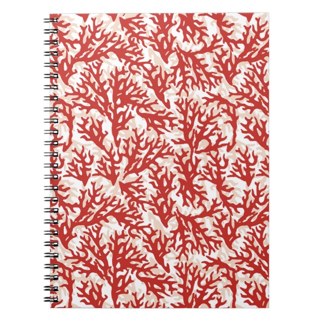 Cuaderno Patrón de coral rojo 2 (Frente)