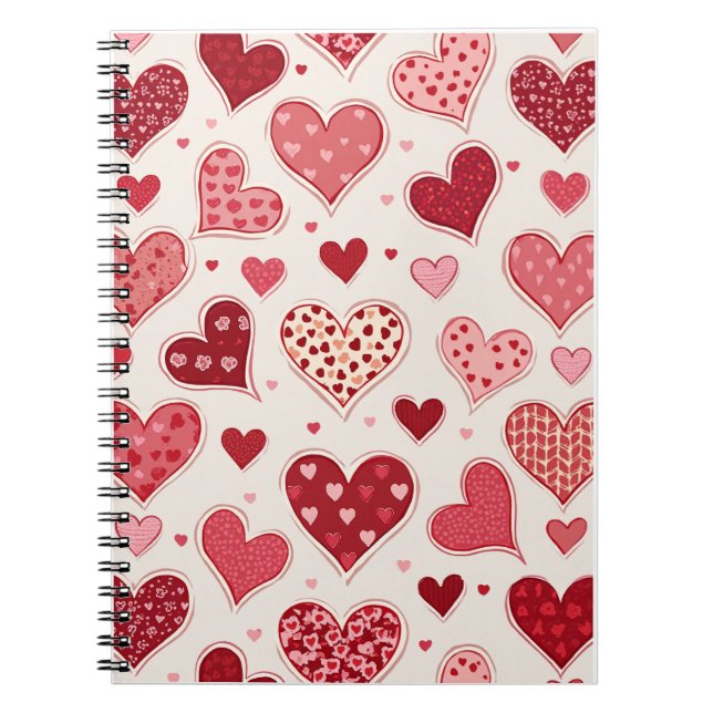 Cuaderno patrón de corazón (Frente)