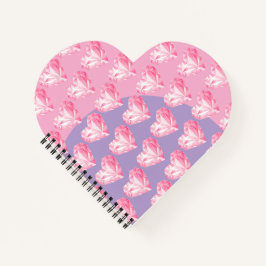 Cuaderno Patrón de Corazón de Diamante Rosa – Diseño Lindo 