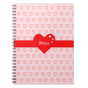 Cuaderno Patrón de Corazón Hermoso