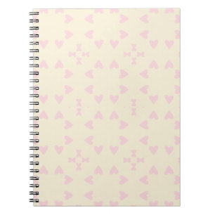Cuaderno Patrón de Corazón Rosa Suave – Estética Sin Costur