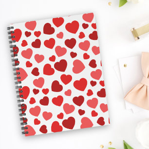 Cuaderno Patrón De Corazones, Corazones Rojos, Patrón De Co