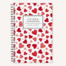 Patrón de corazones rojos de patchwork con acuarel