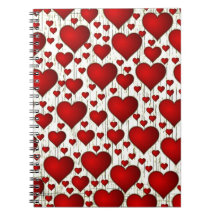 Patrón de corazones rojos únicos