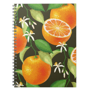 Cuaderno Patrón de cosecha con naranja