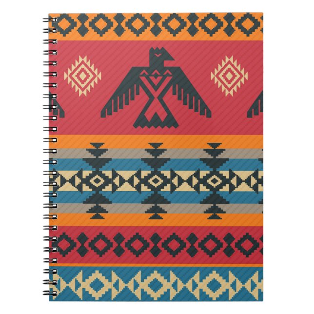 Cuaderno Patrón de cosecha de águilas étnicas (Frente)