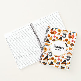 Cuaderno Patrón de cosecha de peregrinos de Acción de Graci