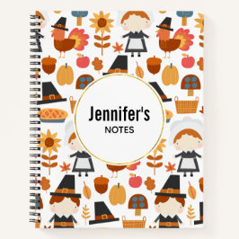 Cuaderno Patrón de cosecha de peregrinos de Acción de Graci