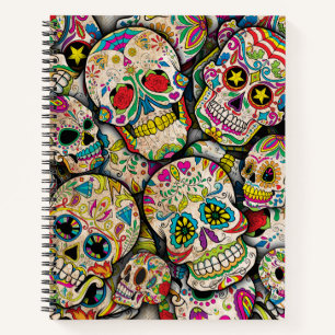 Cuaderno Patrón de cráneo de azúcar más vendido