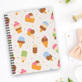 Cuaderno Patrón De Crema De Hielo, Cono De Crema De Hielo, 
