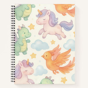 Cuaderno Patrón de criaturas mágicas míticas