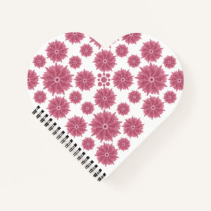 Cuaderno Patrón de crisantemo polvoriento rosa suave person