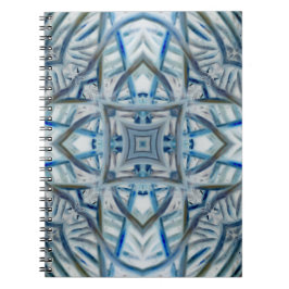 Cuaderno Patrón de cristal azul invernal