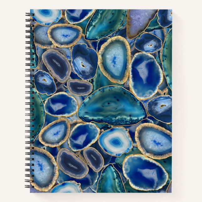 Cuaderno Patrón de cristal de Blue Geods (Anverso)