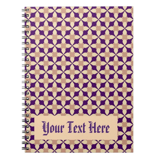 Cuaderno Patrón de cruz geométrica clásico (Frente)