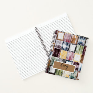 Cuaderno Patrón de cuadrados coloridos