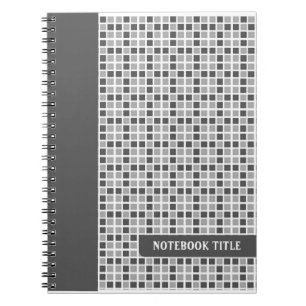 Cuaderno Patrón de cuadrados grises
