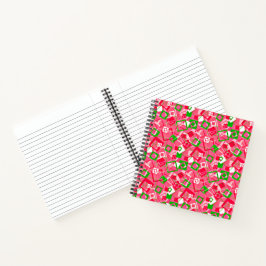 Cuaderno Patrón de cuadrados retro
