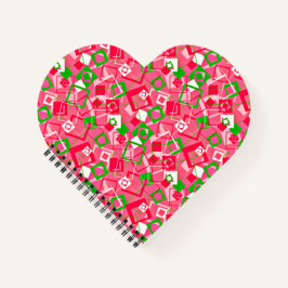 Cuaderno Patrón de cuadrados retro