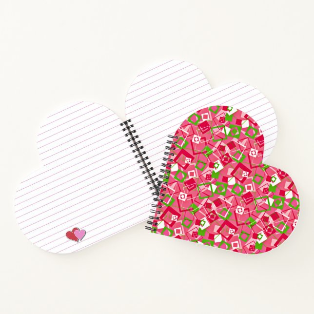 Cuaderno Patrón de cuadrados retro (Interior)